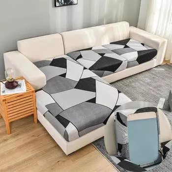1 шт., эластичные чехлы для диванных подушек, чехлы для диванных сидений, противоскользящие защитные чехлы для мебели, замена отдельных подушек Normal size-1