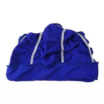 1 шт. эластичные нейлоновые шапочки для плавания, однотонные плиссированные шапочки для купания, длинные волосы, защита для бассейна, шапочки для плавания, спортивные аксессуары One Size чёрный