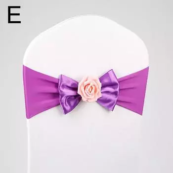 1 шт. эластичные пояса для стульев, ленты для стульев, украшения для банкета и мероприятия, бант, цветы, свадебные принадлежности для вечеринок E