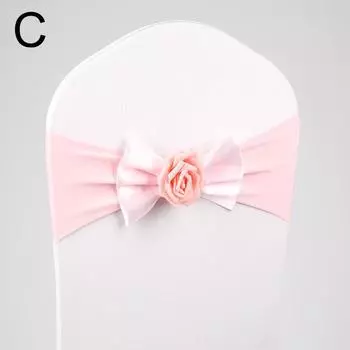 1 шт. эластичные пояса для стульев, ленты для стульев, украшения для банкета и мероприятия, бант, цветы, свадебные принадлежности для вечеринок C