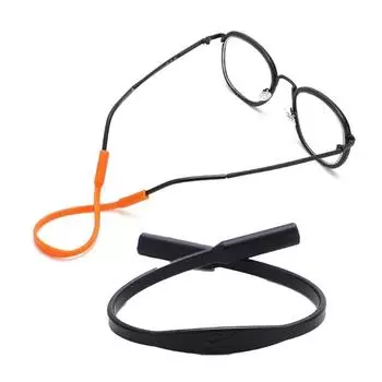 1 шт., эластичные силиконовые ремешки для очков, цепочка для солнцезащитных очков, спортивная противоскользящая цепочка для очков, веревки, держатель для шнура, цвет конфет чёрный
