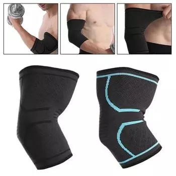 1 шт., эластичные защитные накладки на локоть для спортзала, спортивные защитные накладки для рук, мужские впитывающие пот спортивные налокотники, баскетбольные рукава, наколенник, бандаж S