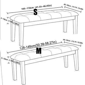 1 шт. эластичный чехол для обеденной скамьи, однотонный эластичный чехол для стула-пианино, противопыльный съемный чехол для гостиной S темно-серого