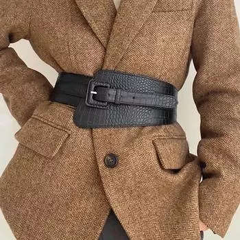 1 шт. эластичный пояс сосущий опоясывающий аксессуары для одежды регулируемый коричневый