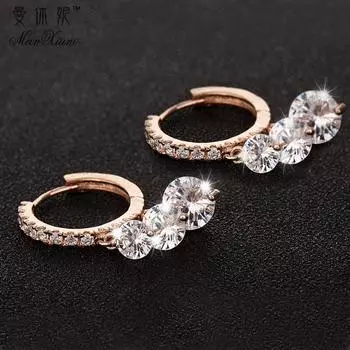 1 шт. элегантные длинные серьги с кристаллами, корейские темпераментные простые модные серьги, милые серьги с диким цирконом белый