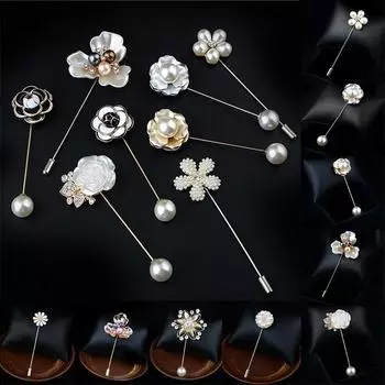 1 шт. элегантный шарф хиджаб бутоньерка брошь булавка цветок корсаж ювелирные изделия