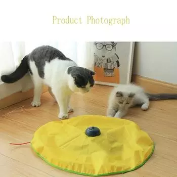 1 шт., электрическая игрушка для кошек, проигрыватель для кошек, автоматическая дразнящая палочка для кошек жёлтый