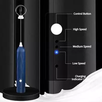 1 шт. электрическая взбивалка для яиц, 3 скорости, вспениватель молока, портативный USB-миксер, ручной венчик для кофе, бытовые кухонные гаджеты, пенообразователь