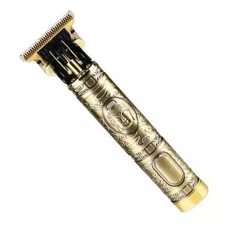 1 шт., электрические машинки для стрижки волос, USB перезаряжаемая бритва, триммер для бороды, профессиональная мужская машина для стрижки волос, парикмахерская стрижка бороды, новинка 2021 года золотой