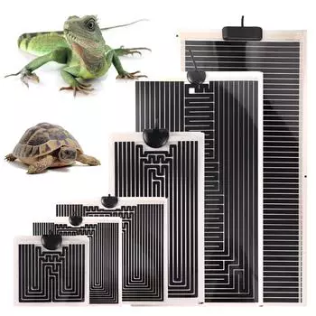 1 шт., электрогрелка для рептилий с европейской вилкой, нагреватель для ящериц и черепах, рептилий, теплый регулируемый коврик для небольшого аквариума с рыбками 15*14cm