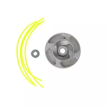 1 шт. Алюминиевая головка для триммера для травы, запасные части с 4 лесками, головка для кошения, аксессуары для газонокосилки