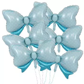 1 шт. алюминиевая пленка Ins стиль День святого Валентина семья воздушный шар DIY реквизит день рождения украшение галстук-бабочка 1pcs