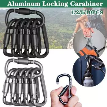 1 шт., алюминиевая пряжка с крючком, винтовая пряжка, D-образная пружинная пряжка