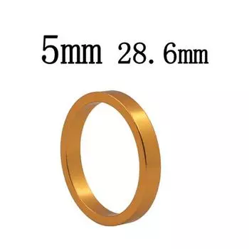 1 шт. Алюминиевое проставочное кольцо рулевой колонки велосипеда Проставочное кольцо рулевой трубы 2/5/10 мм 5mm золотой