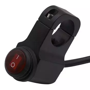 1 шт., алюминиевый сплав, аксессуары для мотоциклов, переключатель вкл./выкл., водонепроницаемая фара, противотуманный фара, переключатель света на руль мотоцикла чёрный