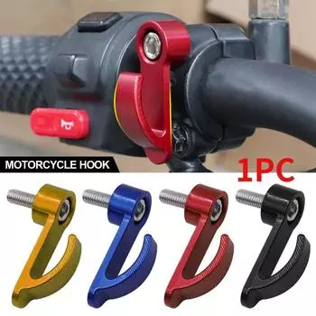 1 шт., алюминиевый сплав, мотоциклетный крючок с одним отверстием, сумка для шлема, держатель крючка для велосипеда, электрический скутер, мопед чёрный