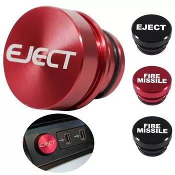 1 шт. алюминиевый выброс пожарной ракеты, универсальная кнопка, сменная вилка автомобильного прикуривателя EJECT чёрный