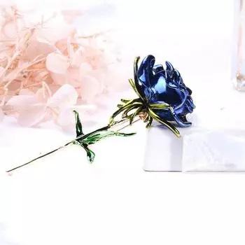 1 шт. эмалевая роза цветок брошь шарф булавка свадебные украшения подарок женщинам 7.2*3.6cm фиолетовый