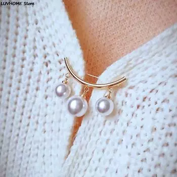 1 шт. эмалированная булавка золотистого цвета, фиксированные ремни, нескользящий серебряный шарф, свитер, подарок на День святого Валентина, антипустеющая брошь, кардиган, неизнашиваемые булавки золотой