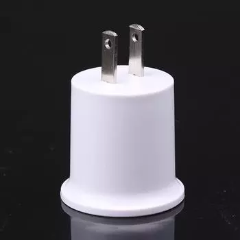 1 шт. Американская европейская вилка E27, светодиодная лампа, цоколь E27 для европейской вилки US, адаптер для адаптера розетки белого света US 35mm