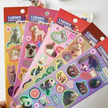 1 шт., американские винтажные наклейки с изображением животных, цветные наклейки на края для девочек и мальчиков, чехол для мобильного телефона, багажа, гитары, платформы для ПК и ноутбука, украшения своими руками