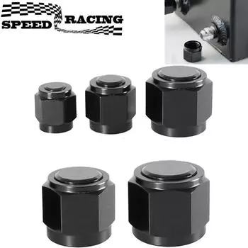 1 шт. AN4 AN6 AN8 AN10 AN12 адаптер с внутренней резьбой, заглушка, трубный фитинг с шестигранной головкой, порт, алюминиевый черный
