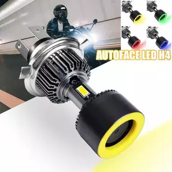 1 шт. Angel Eye H4 светодиодная фара для мотоцикла дальнего и ближнего света для скутера и мотоцикла H4