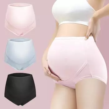 1 шт. антибактериальные трусики эластичное нижнее белье для беременных женское чистое хлопковое мягкое трусы для беременных удобное нижнее белье большого размера XL чёрный