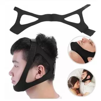 1 шт. антихраповый пояс, треугольный ремешок для подбородка, капа для рта, подарки для женщин и мужчин, лучшее дыхание, здоровье, средство от храпа, бандаж, помощь при сне XLARGE чёрный