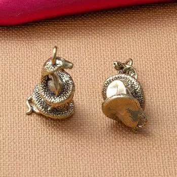 1 шт. антикварная бронзовая статуя кобры боа змеи миниатюрные фигурки медные зодиакальные животные настольные украшения украшения ремесла кулон 1PC