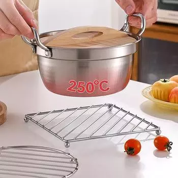 1 шт., антиожоговая бытовая подставка для посуды, кухонная изоляционная подставка, универсальная сливная полка из нержавеющей стали, многофункциональное утолщение