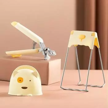 1 шт., антиожоговый зажим для миски, зажим для пластин, перчатки, бытовые противоскользящие многофункциональные кухонные антиожоговые перчатки из трех предметов