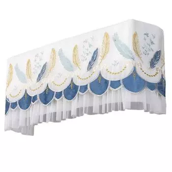 1 шт., антипылевой чехол, настенный, с вышивкой перьев, кружевной, для кондиционера, анти-прямой обдув, украшение для дома