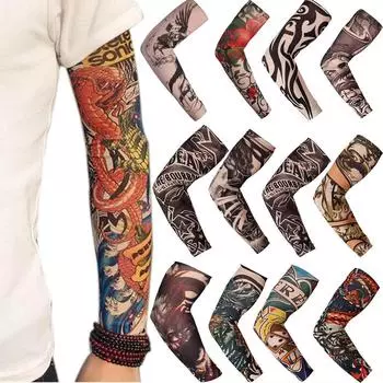 1 шт., антисолнечный спортивный тату-рукава, рукава для велоспорта и пешего туризма, защитный чехол 1#