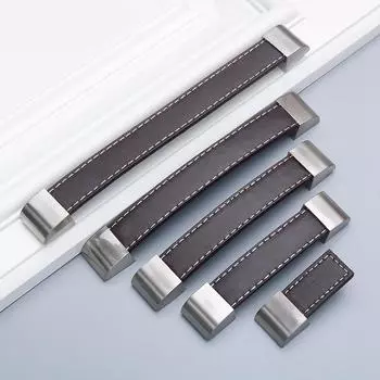 1 шт. аппаратная фурнитура для мебельного шкафа, выдвижная ручка, кожаная дверная ручка Single Hole чёрный