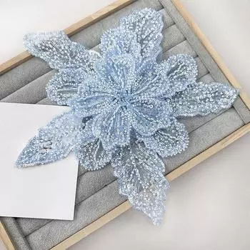 1 шт. аппликация ткань для одежды полиэстер многослойный корсаж бисерные цветочные кружевные нашивки пайетки швейный материал