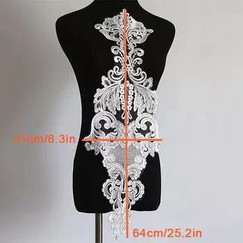 1 шт. аппликация женская одежда кружево цветочные аксессуары тканевые наклейки свадебные платья вискозные тканевые наклейки аксессуары