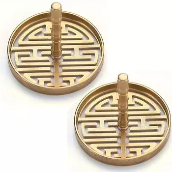 1 шт. Ароматная печать, латунь, ароматные принадлежности для Дао, аксессуары для инструментов, инструменты для нарезания ароматных форм Дао, используемые для украшения чайной комнаты в стиле дзен Pack of 1