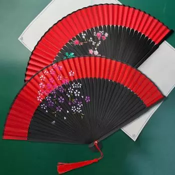 1 шт., ароматный складной веер, резной бамбуковый ручной веер, танцевальный веер, подарок в китайском стиле, винтажный