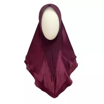 1 шт. атласная дышащая двухслойная тюрбанная шляпа модная женская повязка на голову защита от солнца солнцезащитный хиджаб защита шеи однотонный цвет