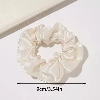 1 шт. атласные большие резинки для волос резинки для волос эластичные простые чистые цвета для женщин девочек резинки для волос бежевый