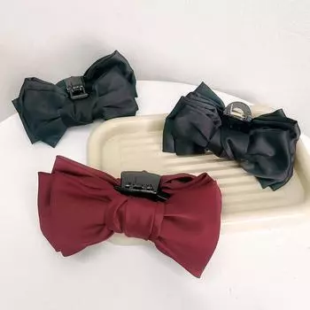 1 шт., атласный бант, большой коготь для волос для женщин, девушек, макияж, заколки для волос, аксессуары для волос, зажим для ванны в виде краба, головной убор