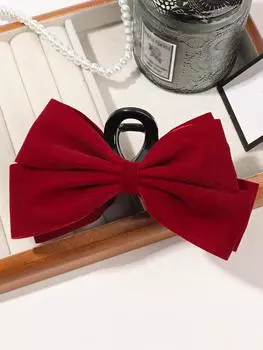 1 шт. атласный бант-заколка-краб для женщин и девочек, бант-заколка-краб для волос, стильная сильная фиксация, заколка-краб для густых тонких волос