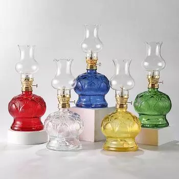 1 шт. Атмосферная свеча ретро масляная лампа освещение украшения чайная церемония храмы керосиновый фонарь лотос стекло белый