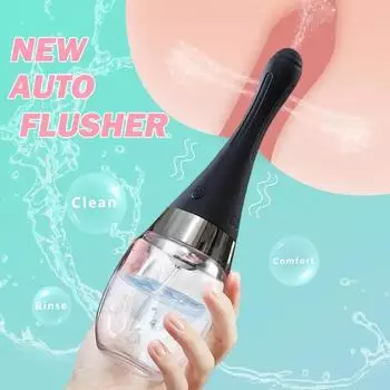 1 шт. Автоматическая электрическая клизма, 7 режимов и 3 скорости, силиконовый набор, подходит для мужчин и женщин. Удобное очищение толстой кишки, многоразовая герметичная промывочная машина. фиолетовый