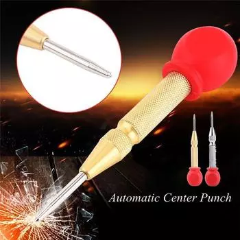 1 шт. автоматический центральный пробойник с наконечником из быстрорежущей стали, защитный металлообрабатывающий инструмент для штамповки и маркировки серебряный