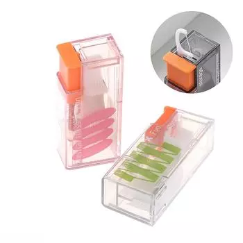 1 шт. автоматический многоразовый зубной ершик для гигиены полости рта новый одноразовый портативный диспенсер для зубной нити коробка для хранения зелёный