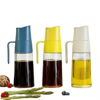 1 шт. автоматическое открытие и закрытие бутылок с маслом, соевый соус, уксус, приправа, стеклянные бутылки, герметичные стеклянные масляные горшки, масляные банки жёлтый