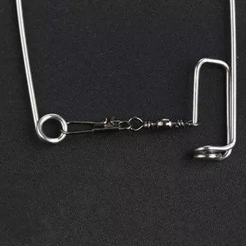 1 шт., автоматическое рыболовное устройство, умный стальной спусковой крючок, пружинный рыболовный крючок, автоматический захват H R6S9 silver-one-size