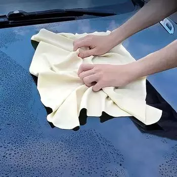 1 шт. Автомобильное полотенце, натуральное полотенце, впитывающее полотенце для чистки автомобиля, полотенце для мытья автомобиля, овчинные полотенца для мытья автомобиля для ресторана белый